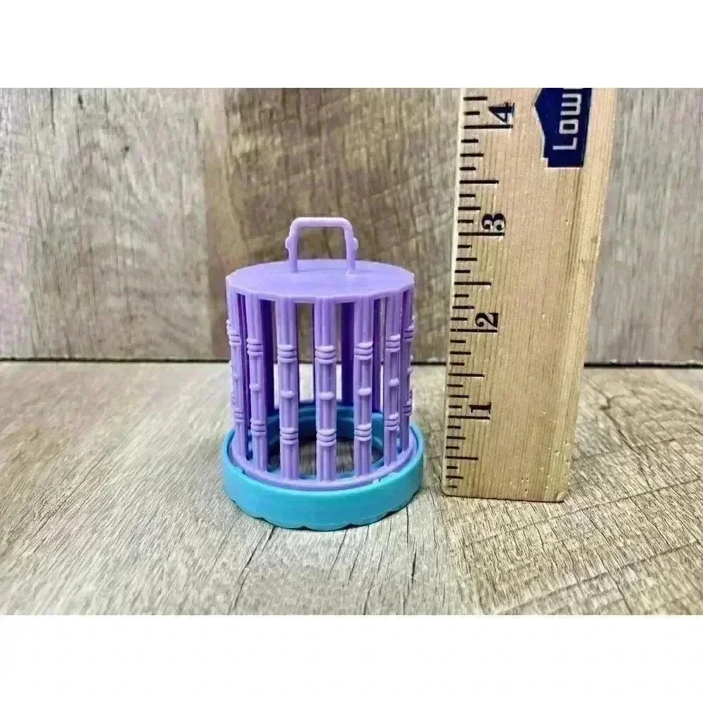 Vtg Kenner Littlest Pet Shop LPS Jolly Purple Toucan Parrot Bird with Cage 1992